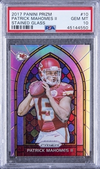 2017 Panini Prizm Stained Glass - #10 Patrick Mahomes II Rookie Card - PSA GEM MT 10